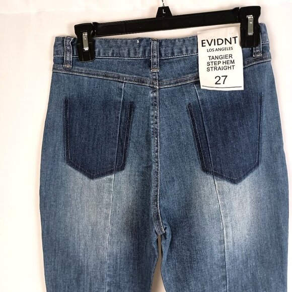 EVIDNT Tangier Step Hem Jeans Size 27 NWT Straight Stretch Fit $108 - Picture 5 of 7